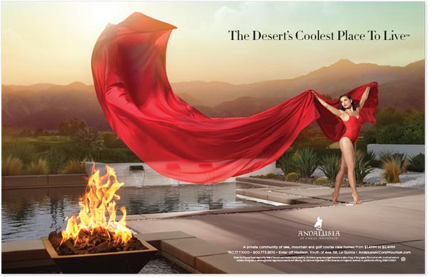 Lady in red ad